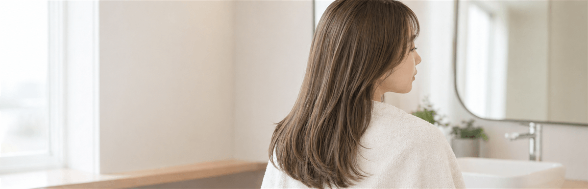 オリーブベージュの色持ちを良くするタオルドライの日常ケア