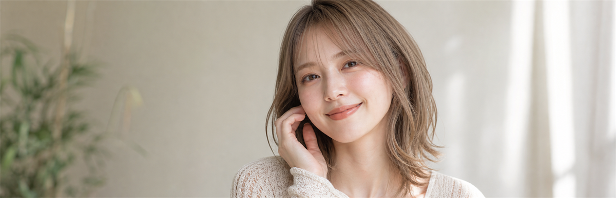 グッバイオレンジがおすすめな人のイメージ（赤み・オレンジを抑えたアッシュ系の髪）