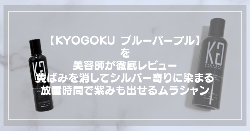 KYOGOKU ブルーパープル カラーシャンプーを美容師が徹底レビューしたアイキャッチ