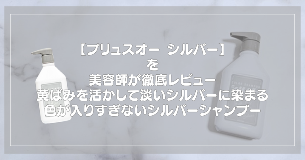プリュスオー カラーシャンプー シルバーを美容師が徹底レビューした記事のアイキャッチ