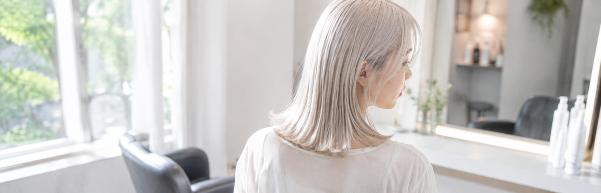 whitesilver haircolorの色落ちタイムライン