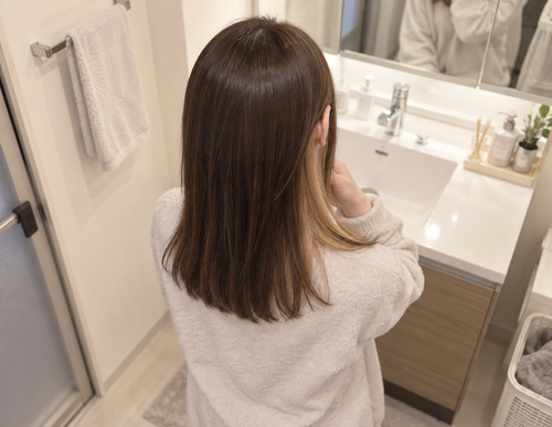 1〜2週間で内側だけ黄色が透けてきたインナーカラー