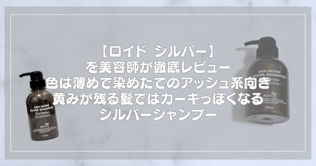 ロイド カラーシャンプー シルバーのボトル2本と記事タイトル